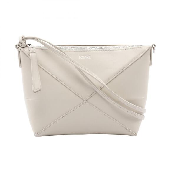 Loewe Handbags - LOEWE Puzzlefold Pouch Clutch Bag Leather White